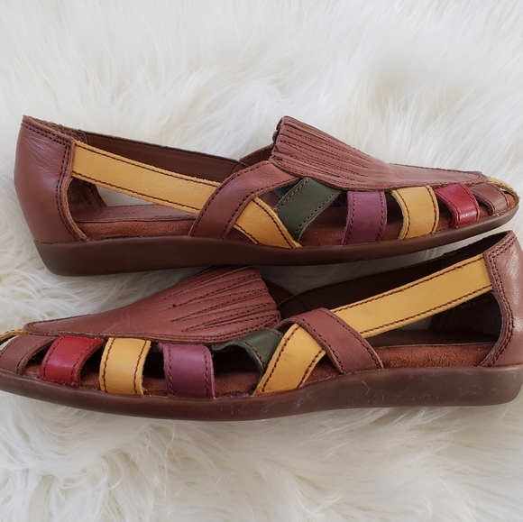 Bass Eirween Congac Multi Colored Loafer Sandals - Picture 5 of 7